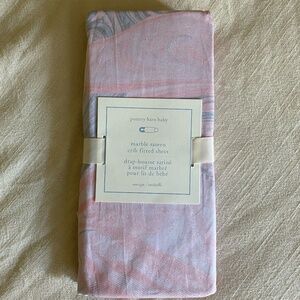 NEW Pottery Barn Baby Marble Crib Sheet 100% Cotton